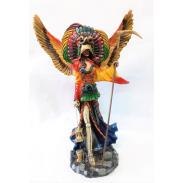 RESINA ARTESANAL | Imagen Encarnada Alas Azteca Aguila 58 cm 23 inch (7 Colores) - Artesanal puede variar el color u la forma de los detalles - Resina