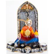 RESINA ARTESANAL | Imagen Santa Muerte con Lapida 27 cm 11 inch (7 Colores) Artesanal puede variar el color y forma de los detalles - Resina
