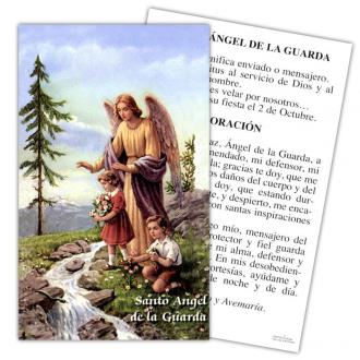 ESTAMPAS RELIGIOSAS | Estampa Angel de la Guarda 7 x 11 cm (P25)