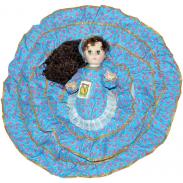 MUñECOS SANTERIA 30-40 CM | Muñeca Gitana en Azul 35 cm. c/baraja