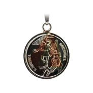 ARCANGELES | Amuleto Arcangel Miguel con Tetragramaton 3.5 cm 3 Metales