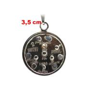 VARIOS ORIGENES DEL MUNDO | Amuleto Astrologico 7 Metales con Tetragramaton 3.5 cm (Talisman Protector)
