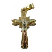 PROTECCION Y ENERGETICOS | Amuleto Cristo en Cruz Tumbaga 3 Metales 4.5 cm