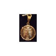 VARIOS ORIGENES DEL MUNDO | Amuleto Cruz de Caravaca Redonda Tumbaga 3 Metales 4 cm (Medalla)