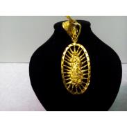 PROTECCION Y ENERGETICOS | Amuleto Guadalupe o Lupita Calada Dorada 6 cm