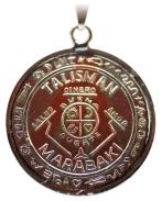 VARIOS ORIGENES DEL MUNDO | Amuleto Marabaki con Tetragramaton 2.5 cm (Talisman: Buena Suerte-Dinero-Amor-Salud)