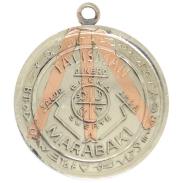 VARIOS ORIGENES DEL MUNDO | Amuleto Marabaki con Tetragramaton 3.5 cm (Talisman: Buena Suerte-Dinero-Amor-Salud)
