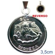 VARIOS ORIGENES DEL MUNDO | Amuleto Obsidiana Zodiacal con Rey Salomon  3.5 cm (Talisman Riqueza-Sol)