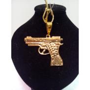 PROTECCION Y ENERGETICOS | Amuleto Pistola Metal Dorada  4 cm