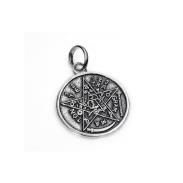COLGANTES PLATA Y GOLD FILLED | Amuleto Plata  Medalla Tetragramaton 2,4 cm