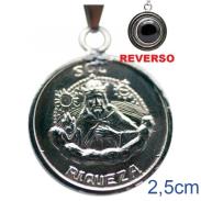 VARIOS ORIGENES DEL MUNDO | Amuleto Rey Salomon con Obsidiana 2.5 cm (Talisman Riqueza-Sol)