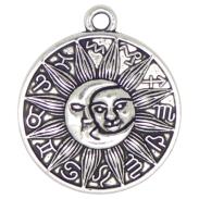 ESOTERICOS | Amuleto Sol y luna Simbolos Zodiaco 2.5 cm