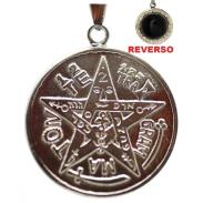 PROTECCION Y ENERGETICOS | Amuleto Tetragramaton con Obsidiana Zodiacal 2.5 cm (Talisman Proteccion)