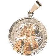PROTECCION Y ENERGETICOS | Amuleto Trebol Simbolos Suerte con Tetragramaton 3.5 cm (HAS)