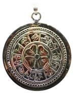 VARIOS ORIGENES DEL MUNDO | Amuleto Trebol Vencedor y Signos Astrologicos con Tetragramaton 3.5 cm (Talisman: Buena Suerte-Dinero-Amor-Salud)