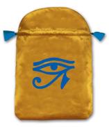 BOLSAS TAROT | Bolsa Tarot Seda Amarilla 23 x 16 cm (Motivo Ojo Horus)