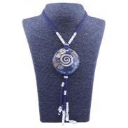 COLGANTES Y COLLARES ENERGETICOS | Collar Orgon Espiral Azul con Abalorios (5,4 cm Ajustable)