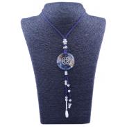 COLGANTES Y COLLARES ENERGETICOS | Collar Orgon Nudo Celta Azul con Abalorios (3,7 cm Ajustable)
