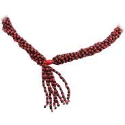 COLLARES MAZO | Collar Santeria Mazo Eleggua (Simple) (Rojo-Negro)  (140 a 160 cm)