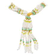 COLLARES MAZO | Collar Santeria Mazo Ochun Ololodi (Simple) (Amarillo-Verde Cristal) 140 cm