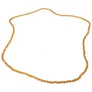 COLLARES SIMPLES 1 VUELTA | Collar Santeria Orisha (1 x 1 Naranja -Crital. ) (1 V) (Has) (110 cm)