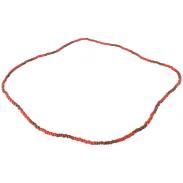 COLLARES SIMPLES 1 VUELTA | Collar Santeria Oya (9 x 9 Marron -Rojo. ) (1 V) (Has) (110 cm)