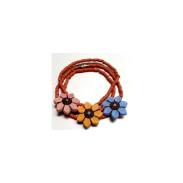 AMULETOS TERRACOTA | Collar Terracota 3 Flores (Rosa, Amarillo y Azul )