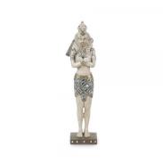 RESINA | Egipcio Resina Figura Rey Egipcio 36 x 8 x 6 cm (Dorado y Plateado)