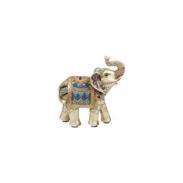 RESINA | Elefante Resina 11.5 x 11.5 x 4.5 cm (Motivo manto colores) (C4)