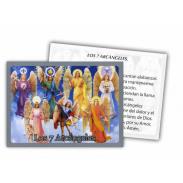 ESTAMPAS RELIGIOSAS | Estampa 7 Arcangeles Celestiales (Apaisado) 7 x 9,5 cm (P12)