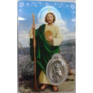 ESTAMPAS RELIGIOSAS | Estampa con Medalla Judas Tadeo 5.5 x 8.5 cm.