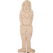 ARTICULOS DE RITUAL | Figura Madera Mujer 15 x 4 cm (Grosor Fino)