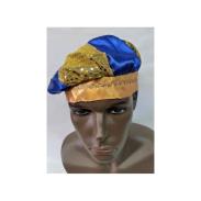 GORROS | Gorro Santero Decorado Amarillo Dorado y Azul 54 cm Elastico (Ochosi)