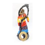 RESINA ARTESANAL | Imagen Santa Muerte 48 cm. Horoscopo Yin Yang (7 colores) (c/ Amuleto Base) - Resina
