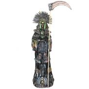 RESINA ARTESANAL PREMIUM | Imagen Santa Muerte Azteca Aguila 200 cm 79 inch (c/ Amuleto Base) - Resina