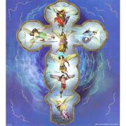 LAMINAS Y LITOGRAFIAS RELIGIOSAS | Litografia dorada 7 Arcangeles (20 x 25 cm)