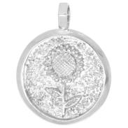JOYERIA ORTIZ SANTERIA | Medalla joyeria Ochun Rodio chapado (2,9 cm)