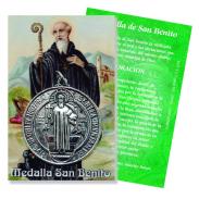 MEDALLAS | Medalla San Benito Grande 4,5 cm (Niquelada) (Reverso Cruz)