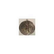 MEDALLAS | Medalla San Benito Medallon 9 cm (Niquelada) (Reverso Cruz)