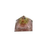 GENERADORES ENERGETICOS | Orgon Piramide Cuarzo Rosa 7 x 7 cm