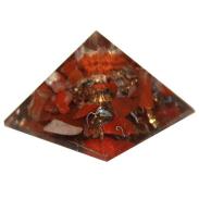 GENERADORES ENERGETICOS | Orgon Piramide Mini Jaspe Rojo 3 x 3 x 2.5 cm