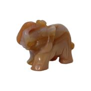 FORMA ANIMALES | Piedra Forma Elefante Agata Marron 5 x 3 cm