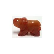 FORMA ANIMALES | Piedra Forma Elefante Aventurina Roja 5 x 3 cm