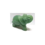 FORMA ANIMALES | Piedra Forma Elefante Aventurina Verde 5,5 x 8 cm