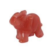 FORMA ANIMALES | Piedra Forma Elefante Cuarzo Cereza 5 x 3 cm