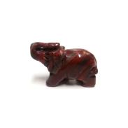 FORMA ANIMALES | Piedra Forma Elefante Jaspe Rojo 5 x 3 cm