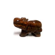 FORMA ANIMALES | Piedra Forma Elefante Ojo Tigre 5 x 3 cm