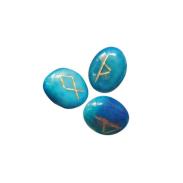 RUNAS PIEDRAS | RUNA Piedra Rodada Onyx Azul (Bolsa Terciopelo + Texto)