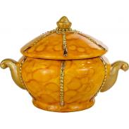 SOPERAS, TINAJAS, CERAMICA-BARRO | Sopera Ceramica Bombonera Decorada 30 x 21 cm Amarilla Lisa (Ochun)