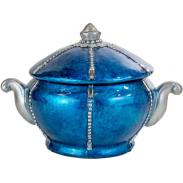 SOPERAS, TINAJAS, CERAMICA-BARRO | Sopera Ceramica Bombonera Decorada 30 x 21 cm Azul Lisa (Yemanja)